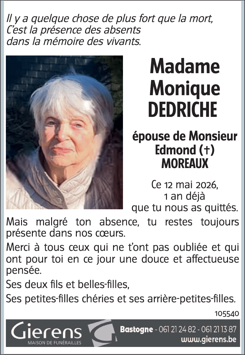 Monique DEDRICHE