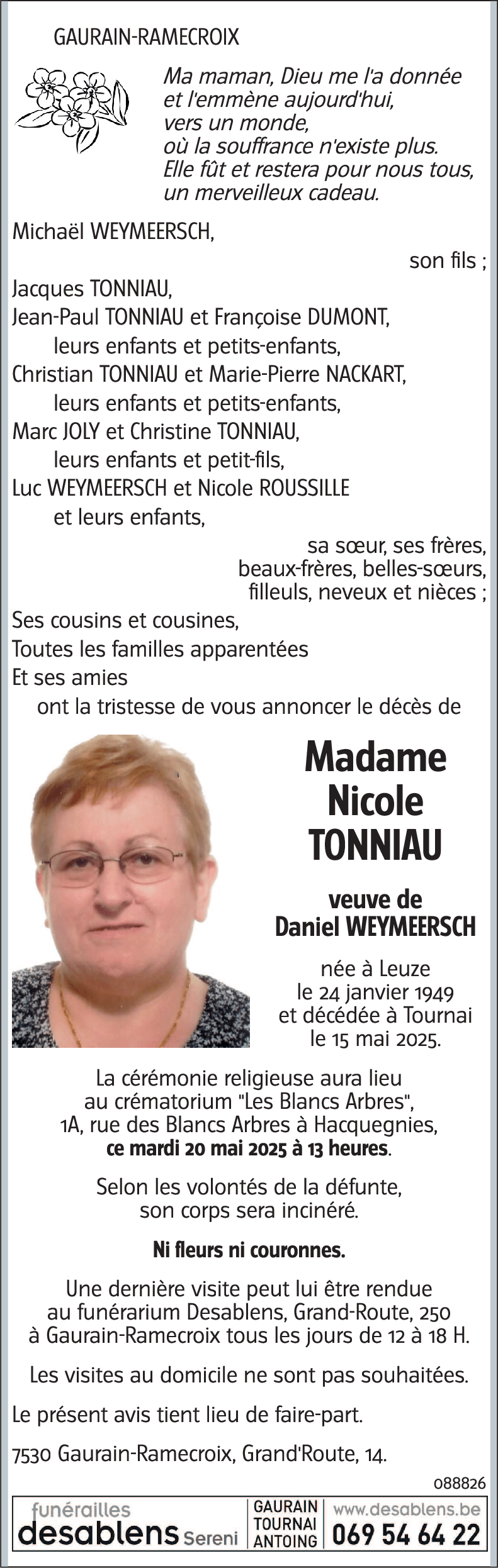 Nicole TONNIAU