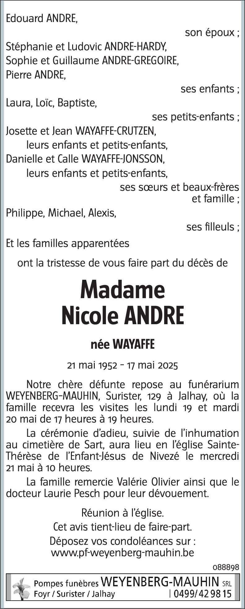 Nicole WAYAFFE