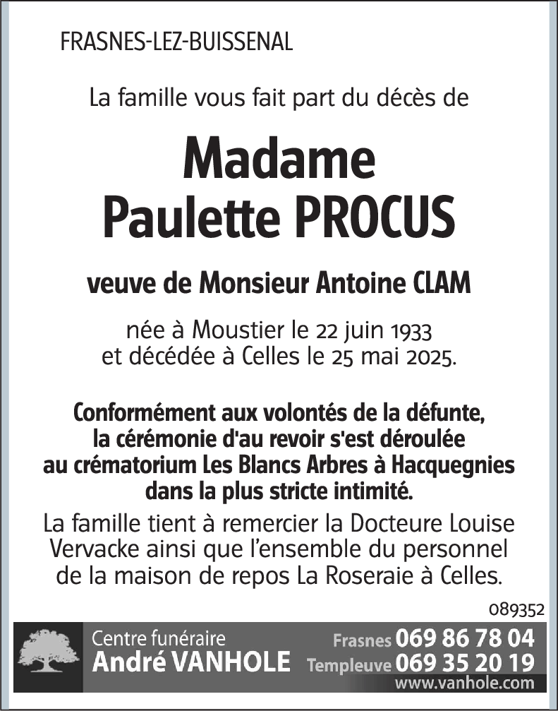 Paulette PROCUS