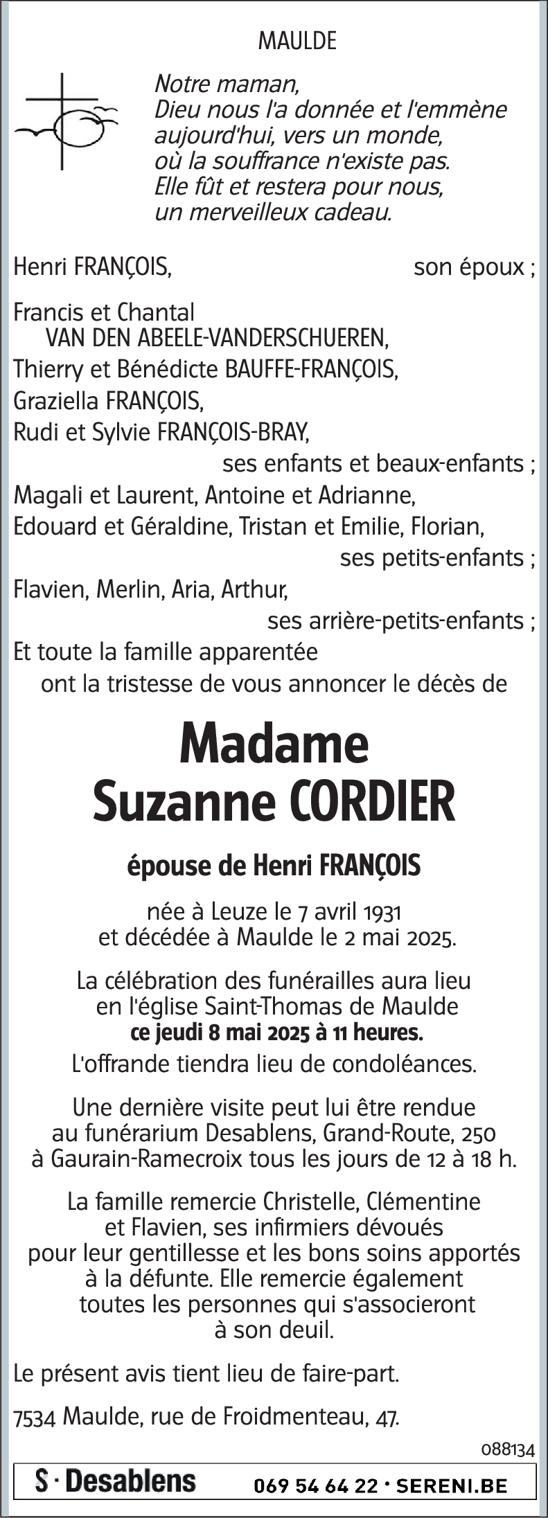 Suzanne CORDIER