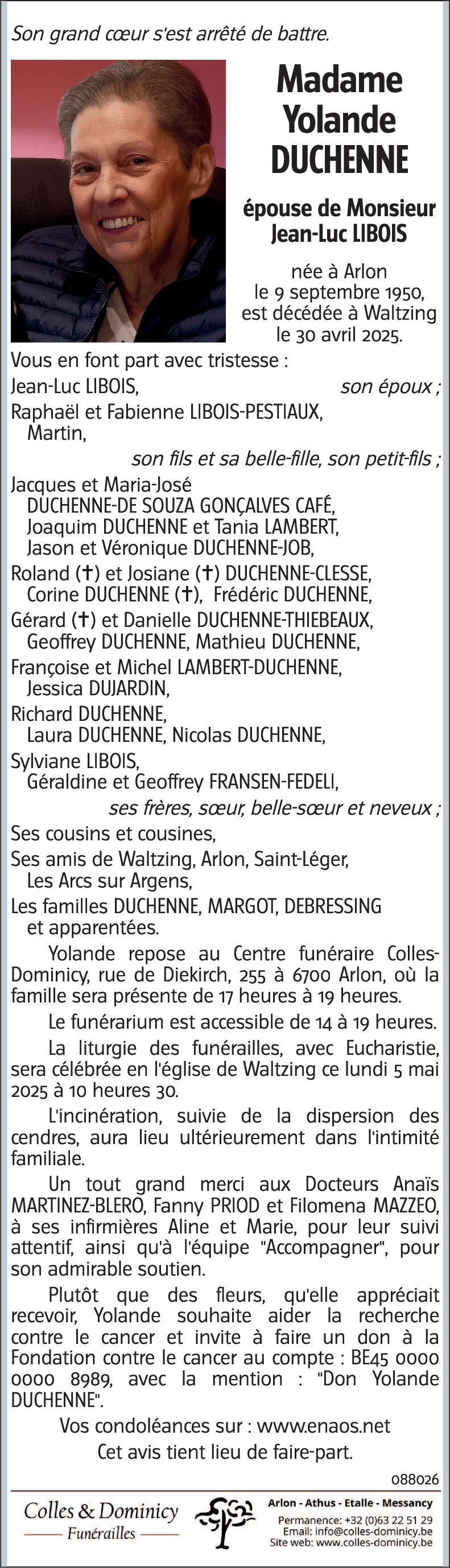 Yolande DUCHENNE