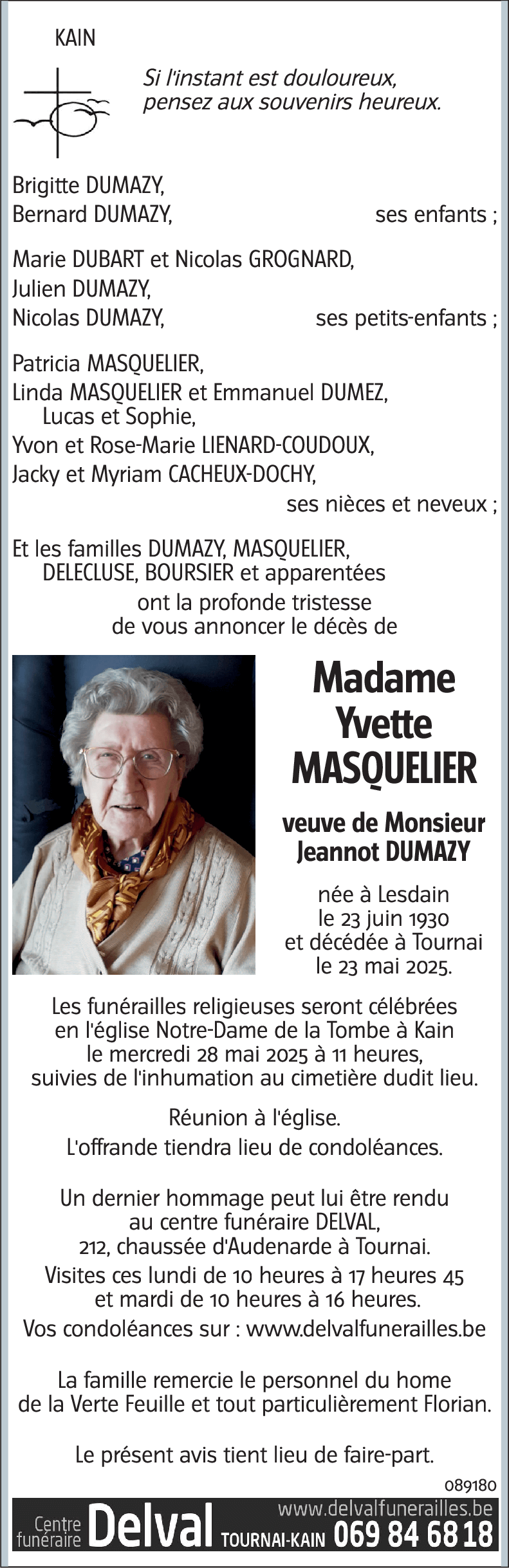 Yvette MASQUELIER