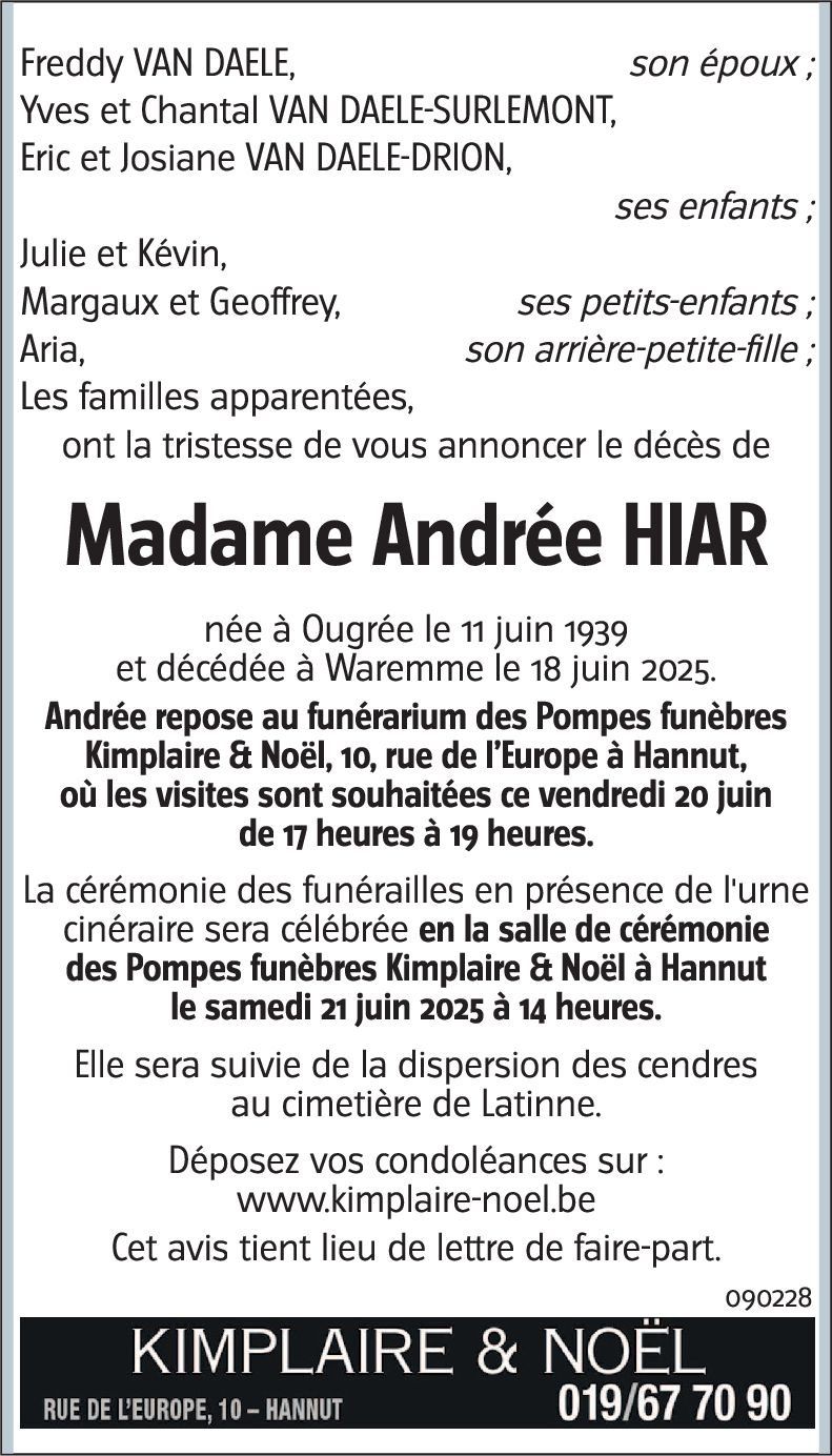 Andrée HIAR
