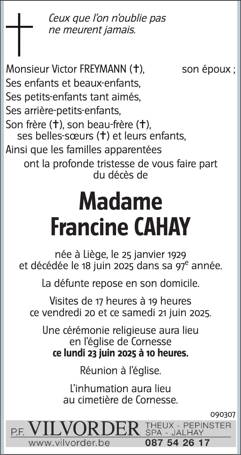Francine CAHAY