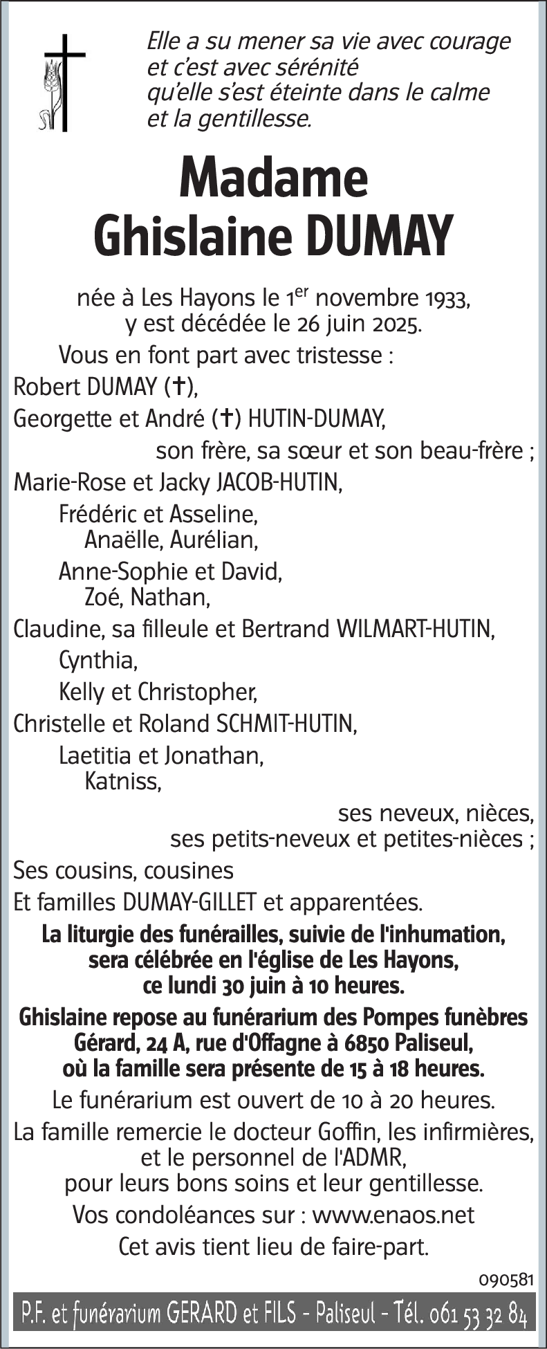Ghislaine DUMAY