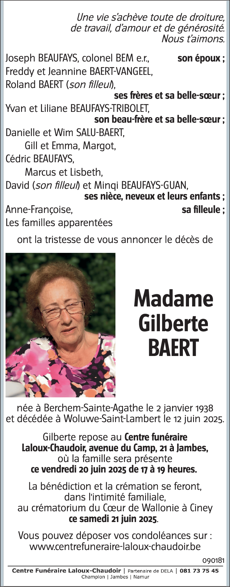 Gilberte BAERT