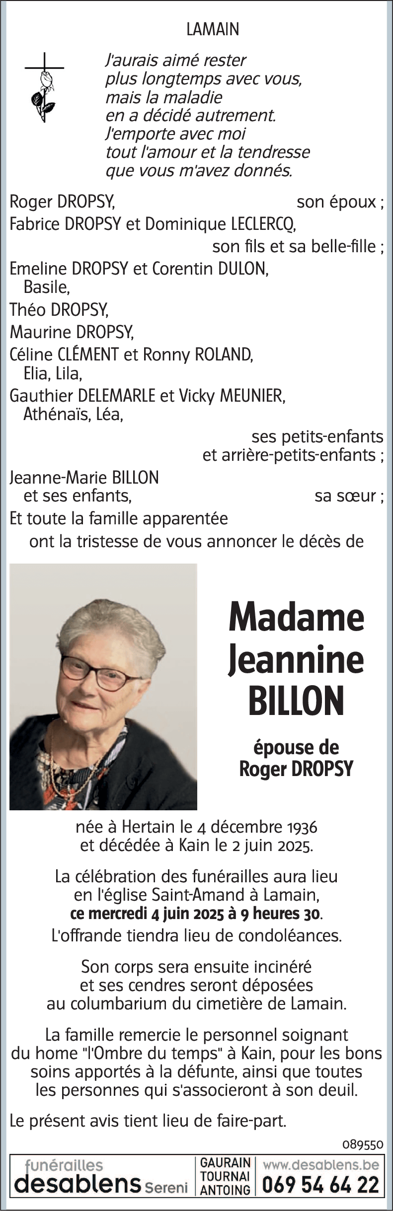Jeannine BILLON