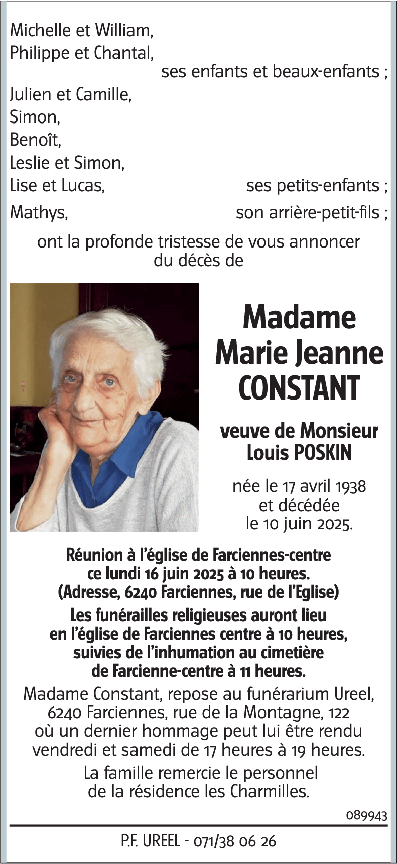 Marie Jeanne CONSTANT