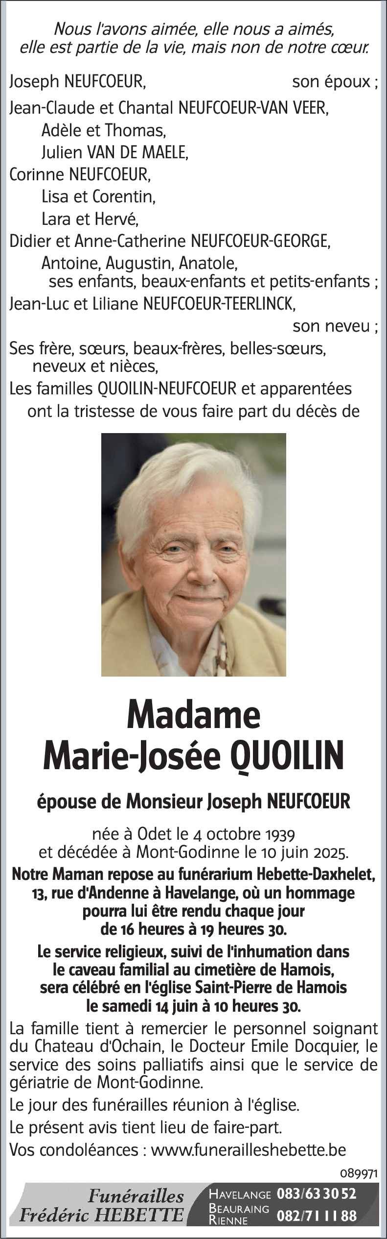 Marie Josée QUOILIN
