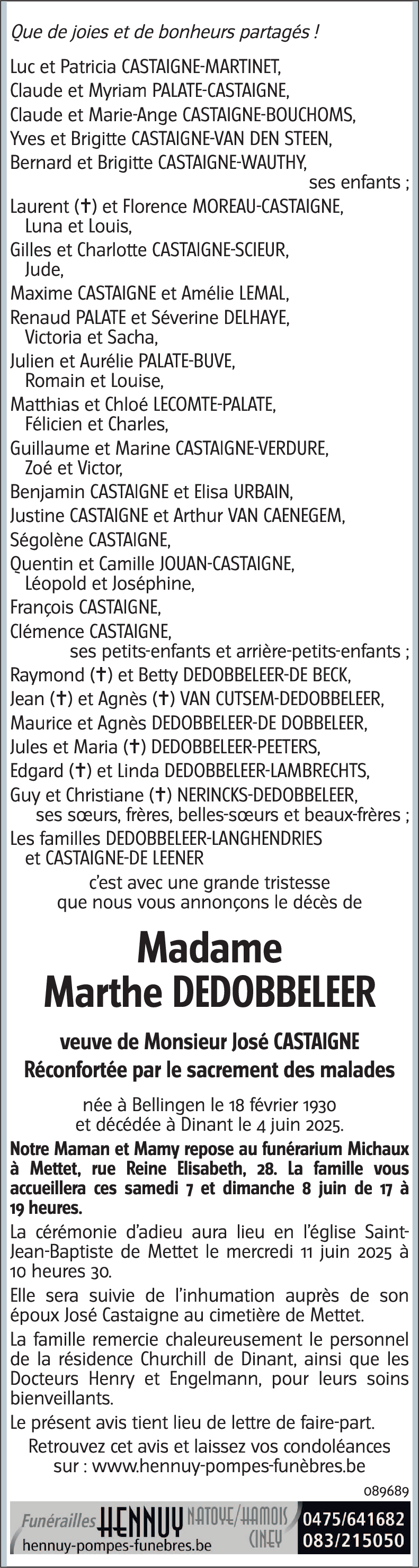 Marthe DEDOBBELEER