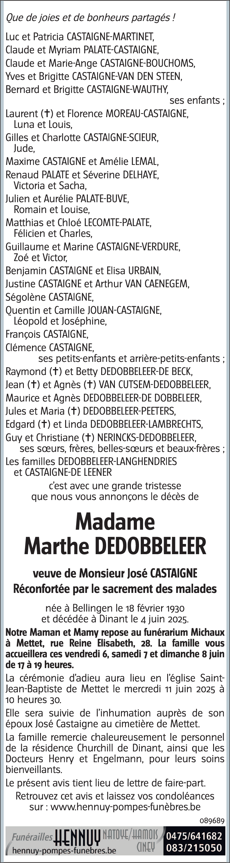 Marthe DEDOBBELEER