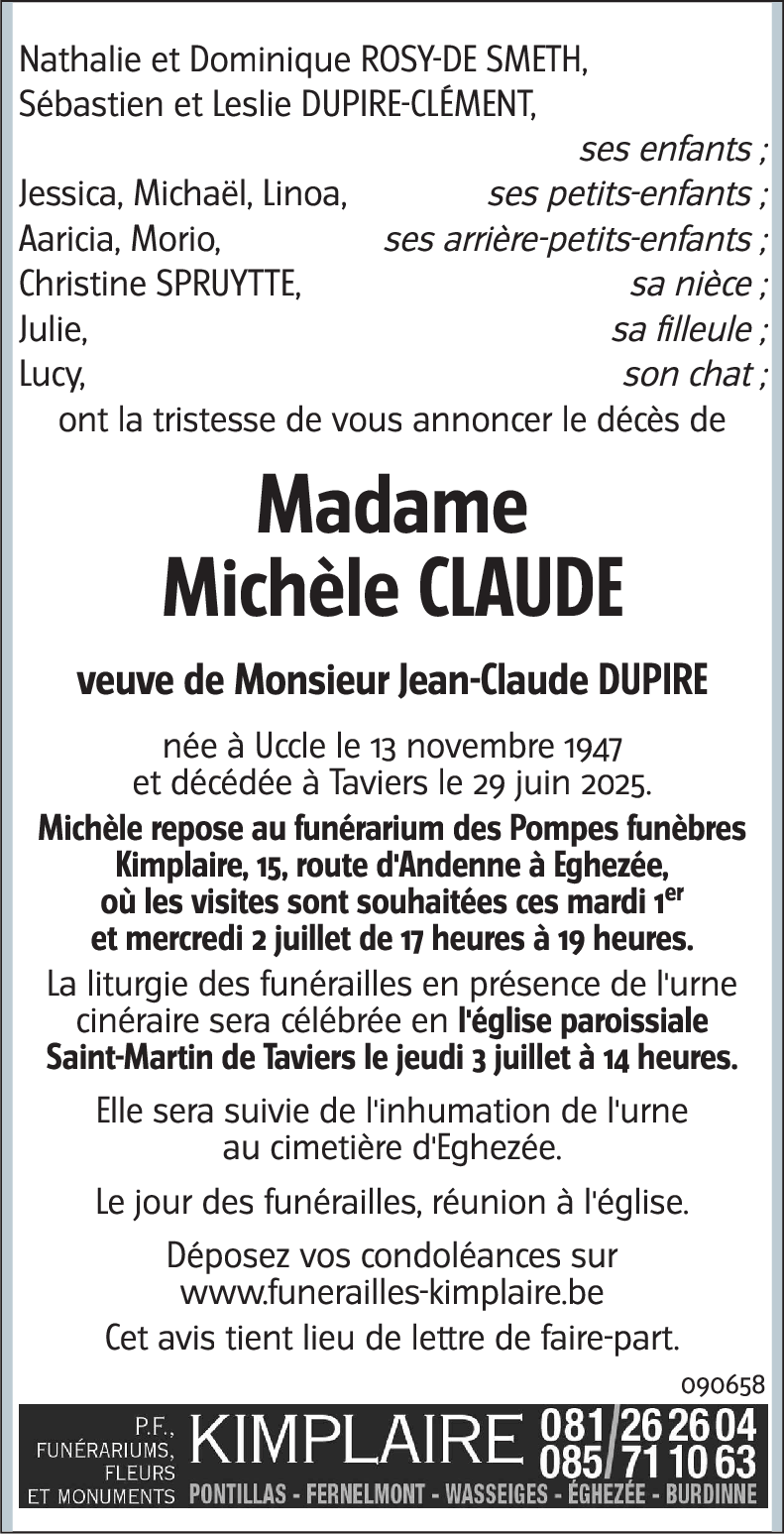 Michèle CLAUDE