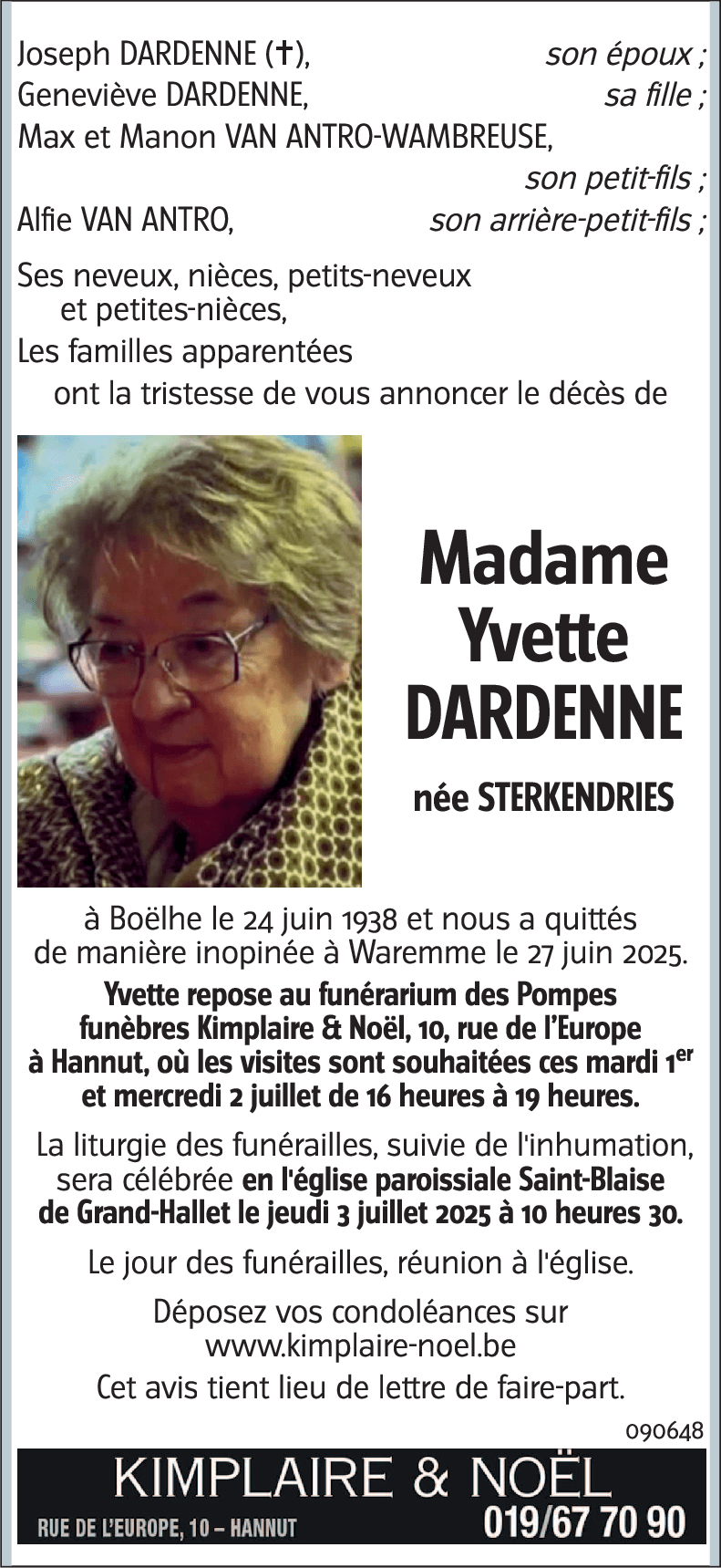 Yvette STERKENDRIES