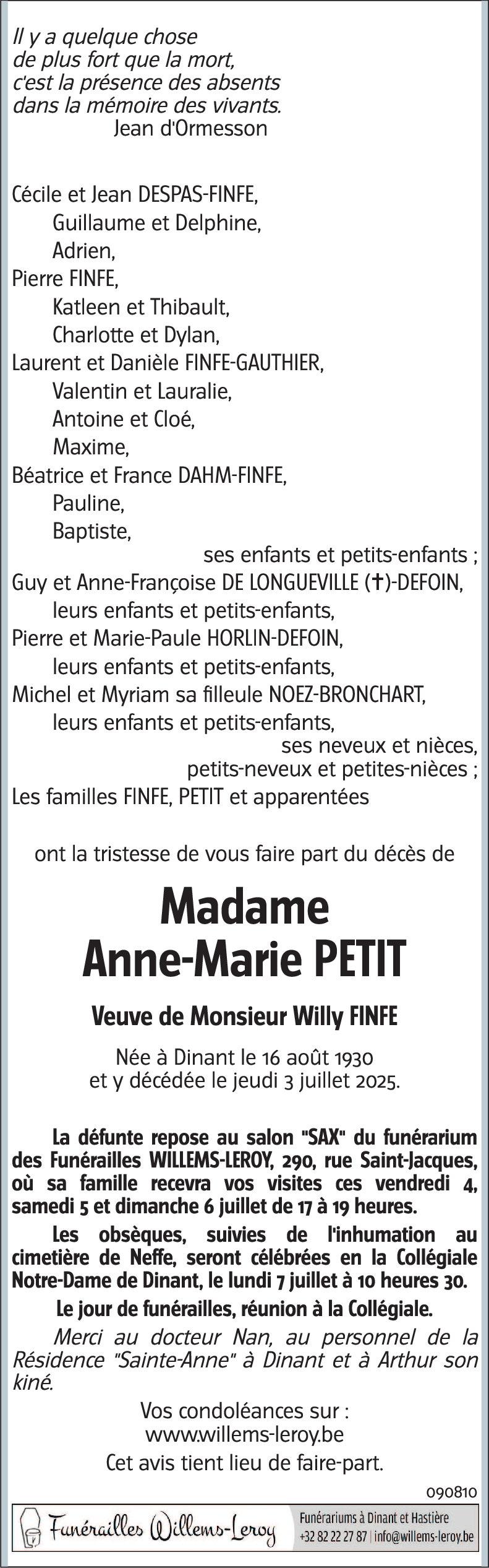 Anne Marie PETIT