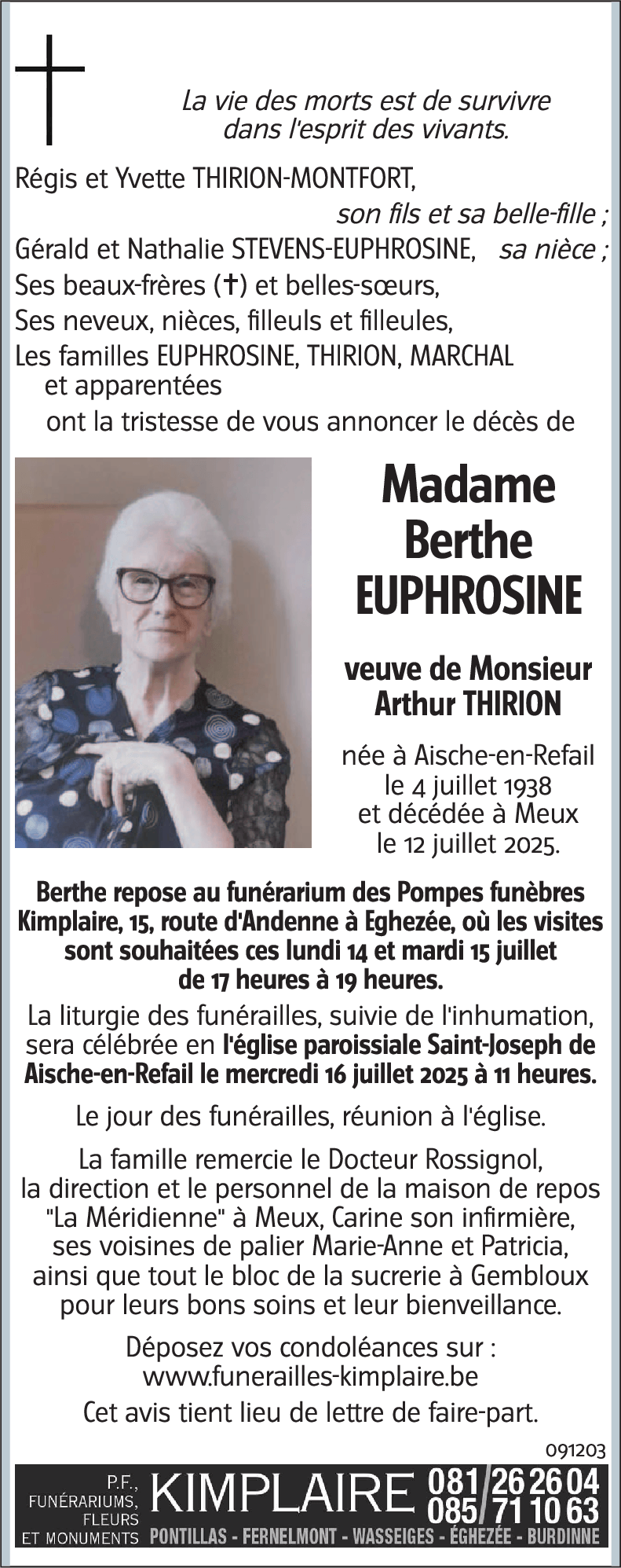 Berthe EUPHROSINE