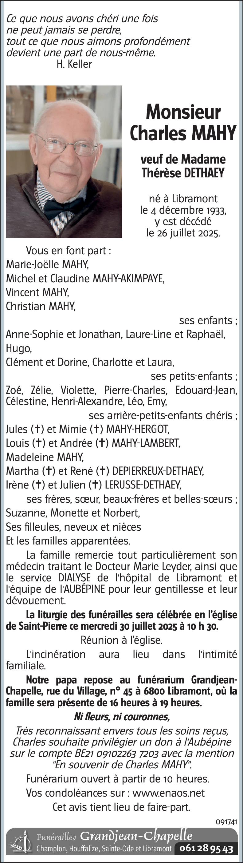 Charles MAHY