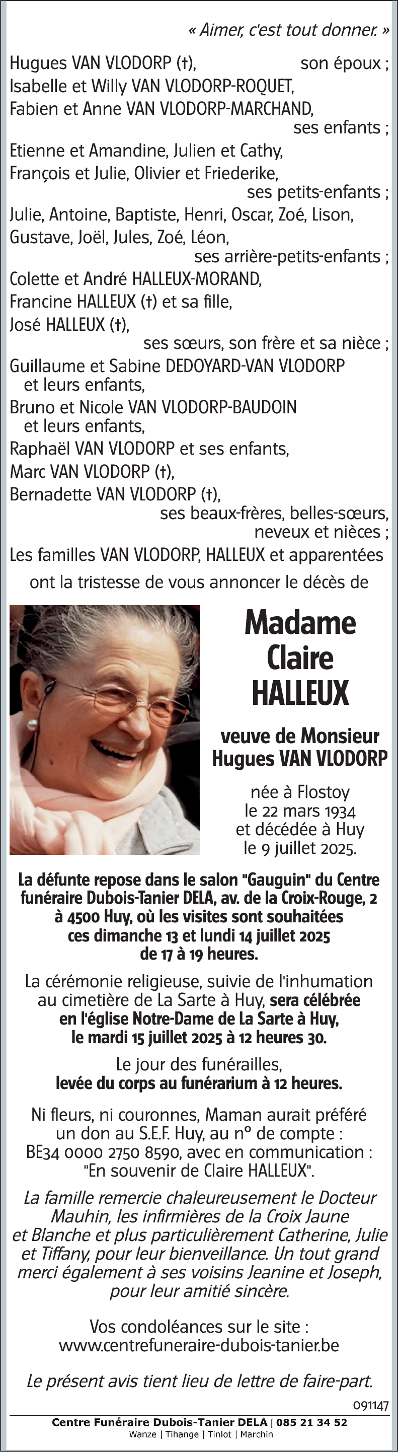 Claire HALLEUX