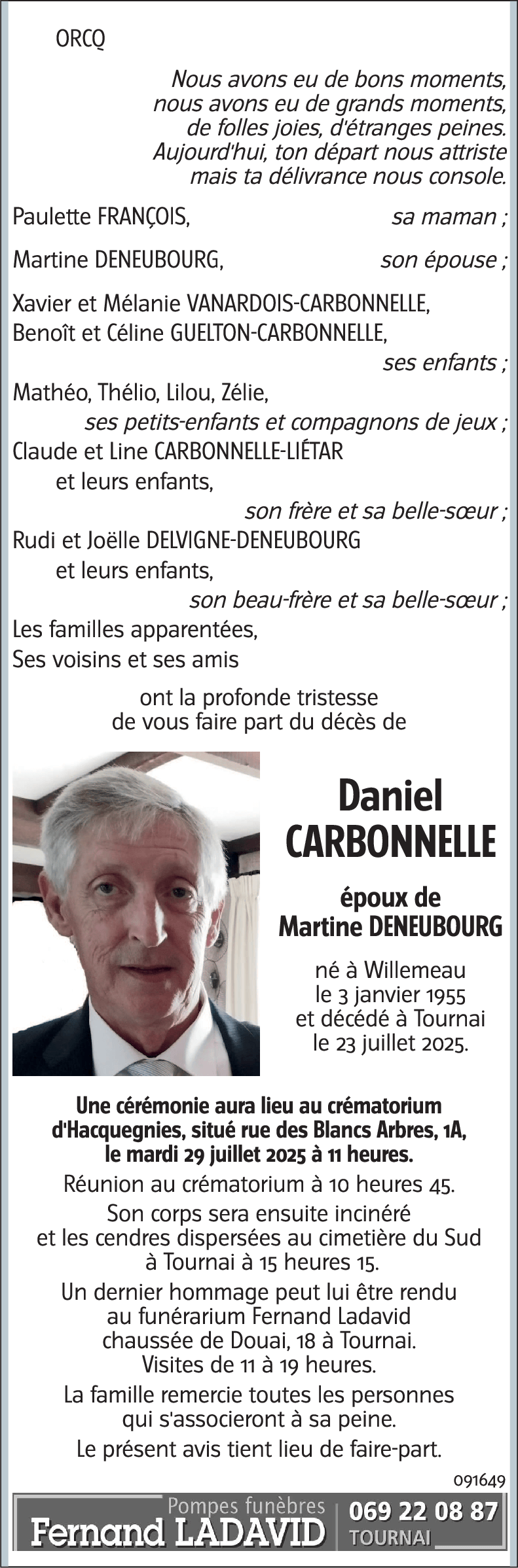 Daniel CARBONNELLE