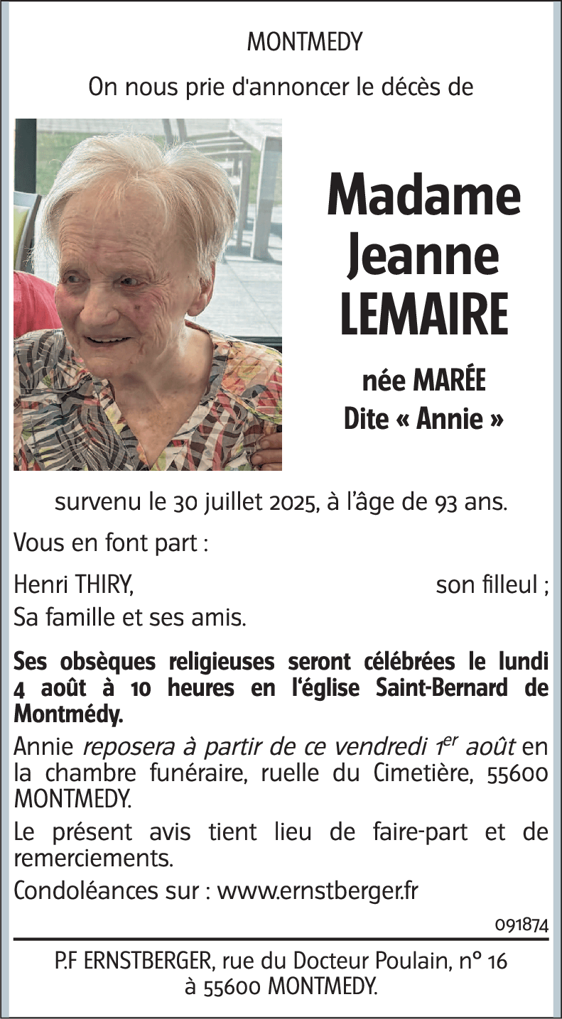 Jeanne MARÉE