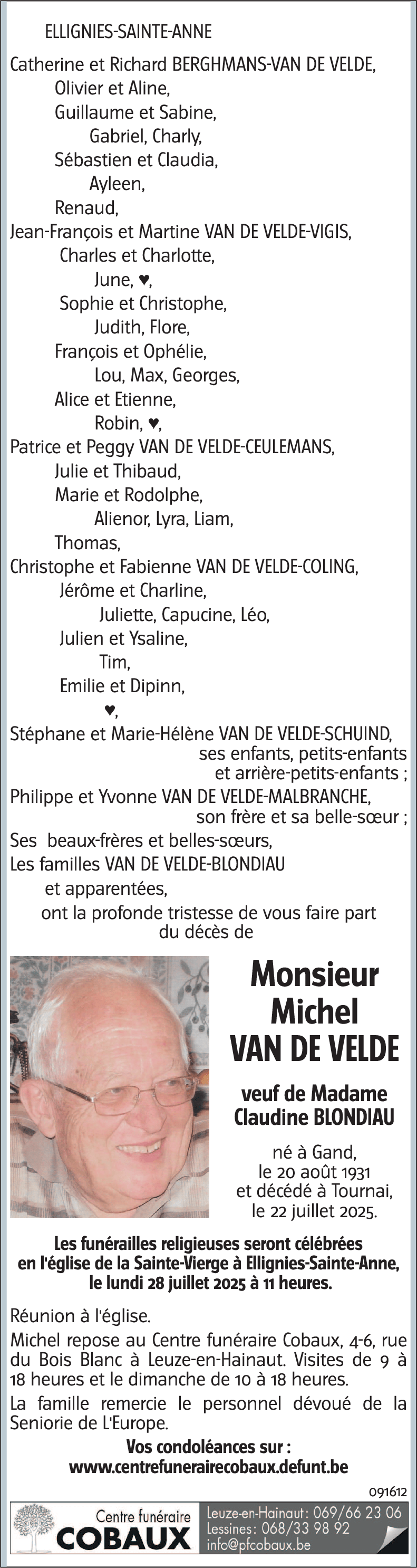 Michel VAN DE VELDE