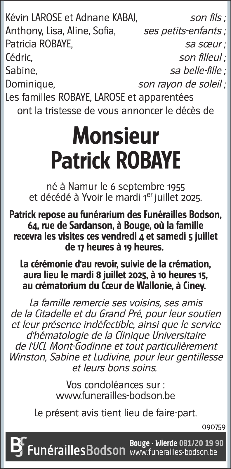 Patrick ROBAYE