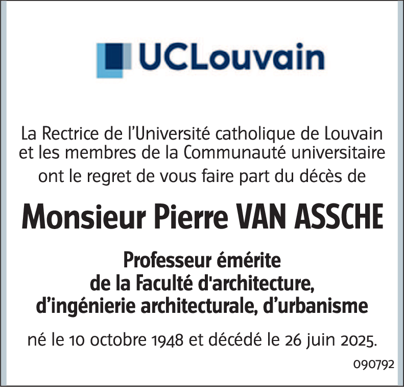 Pierre VAN ASSCHE