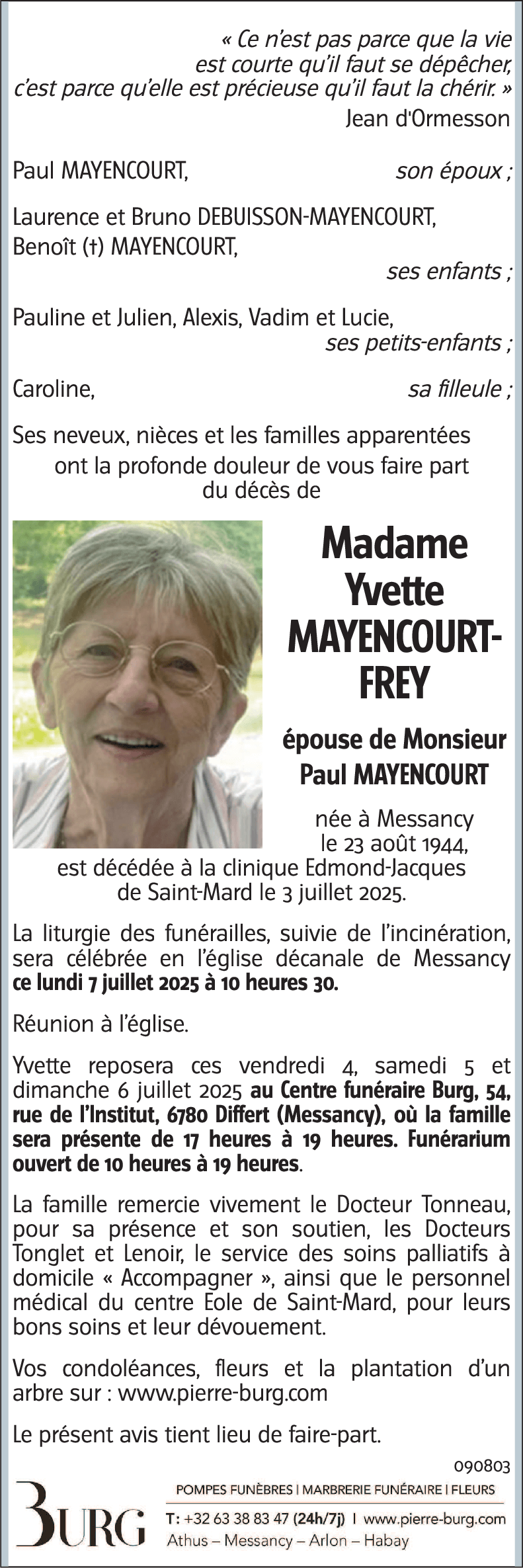 Yvette FREY