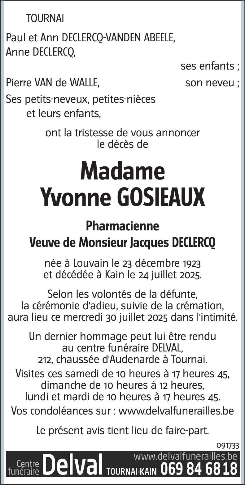 Yvonne GOSIEAUX