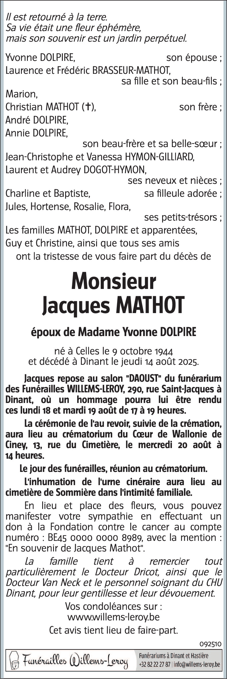 Jacques MATHOT