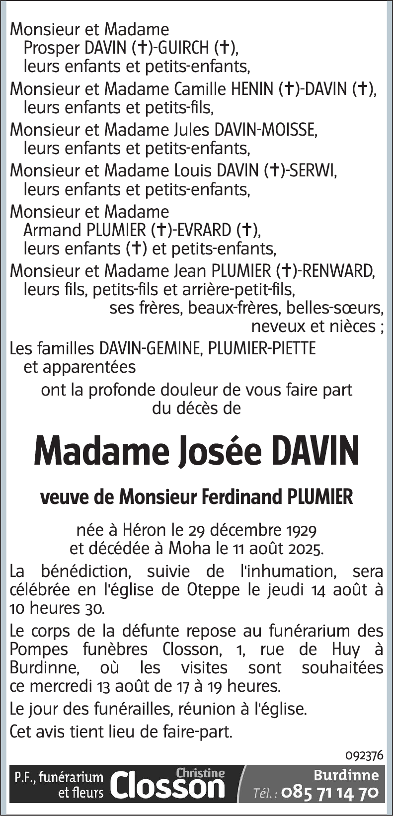 Josée DAVIN