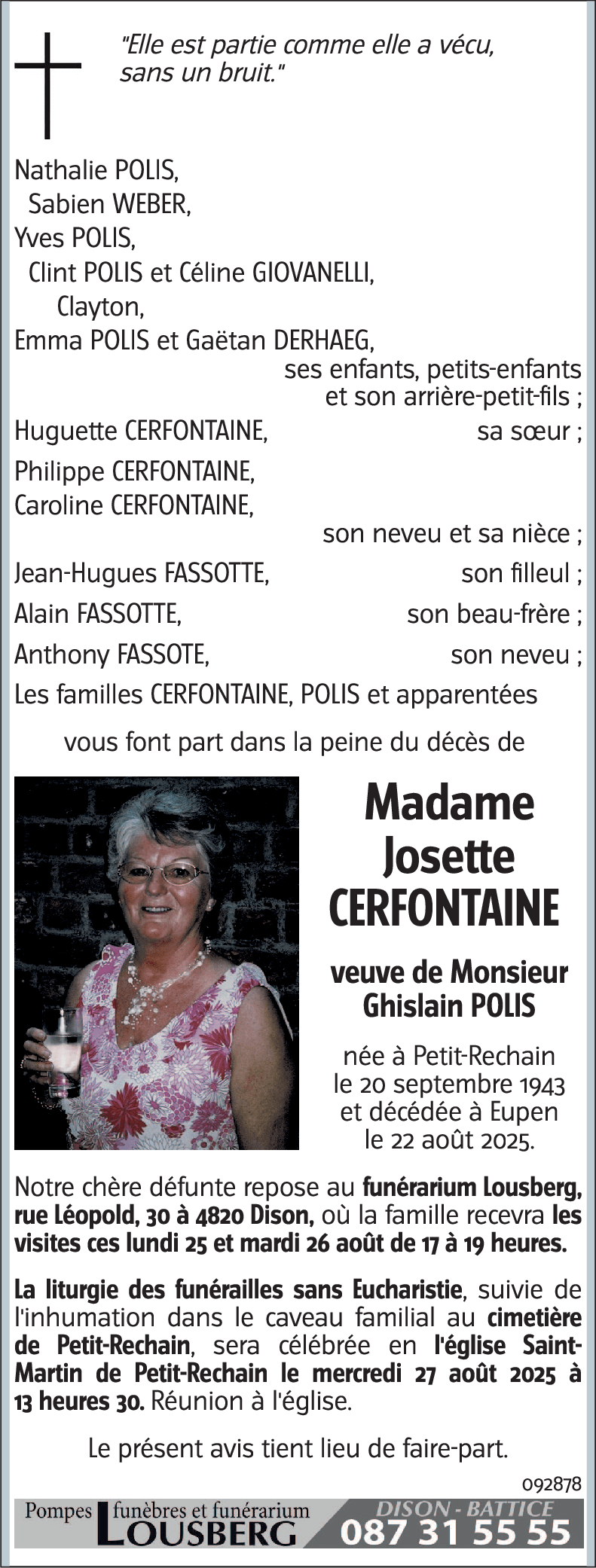 Josette CERFONTAINE