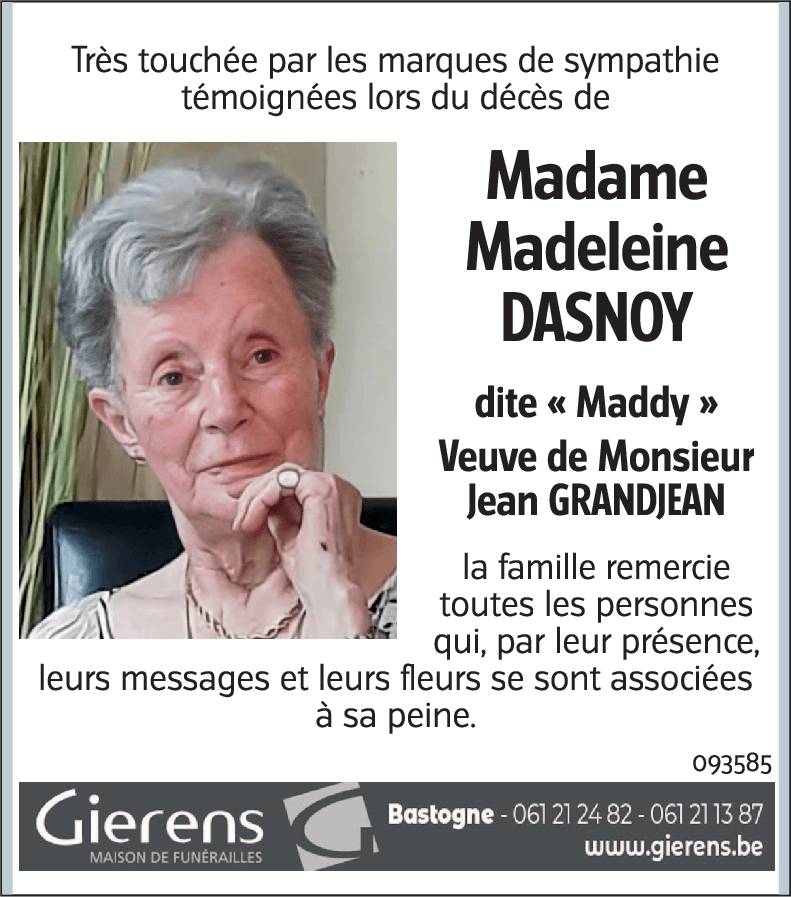 Madeleine DASNOY