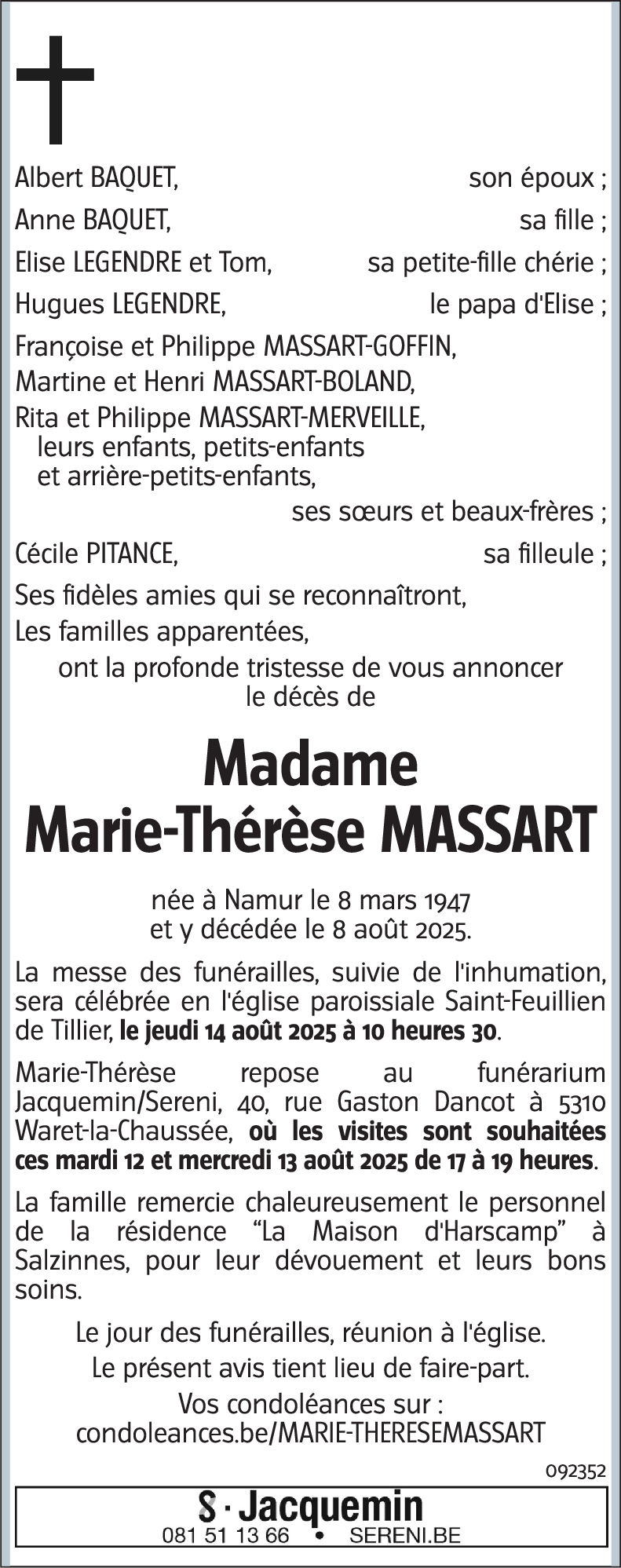 Marie- Thérèse MASSART