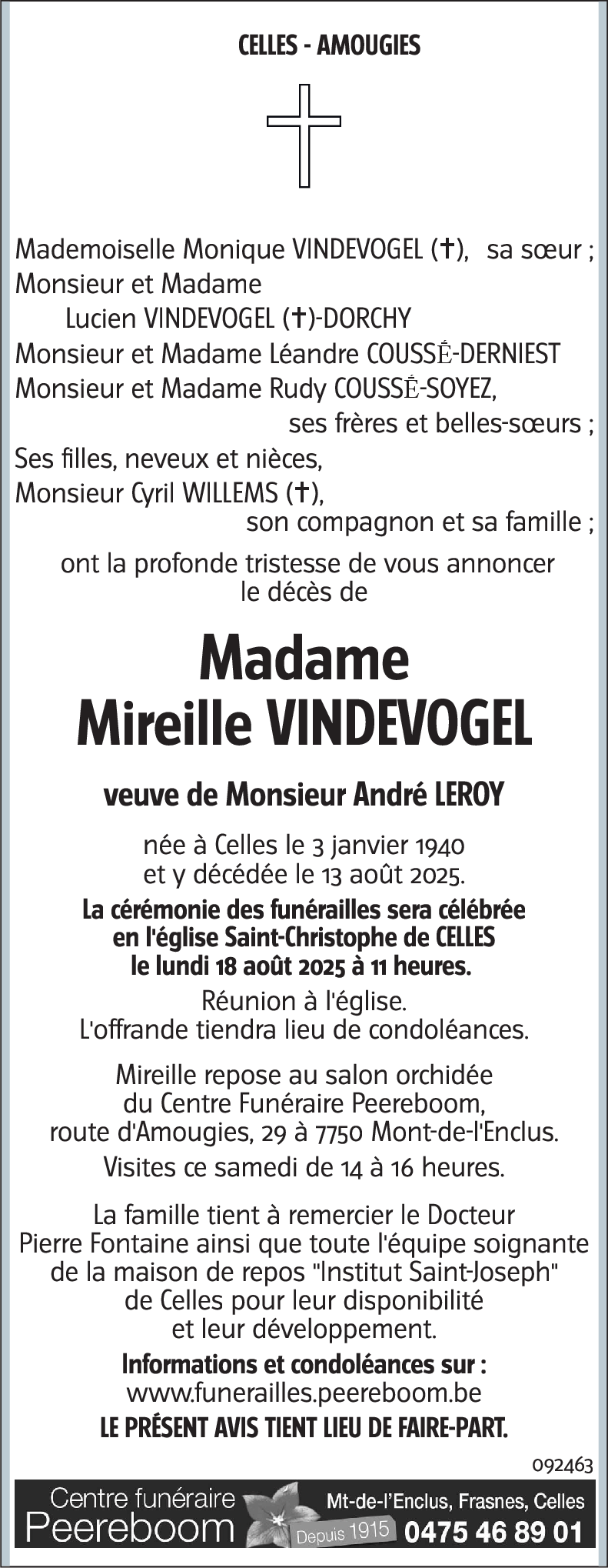 Mireille VINDEVOGEL