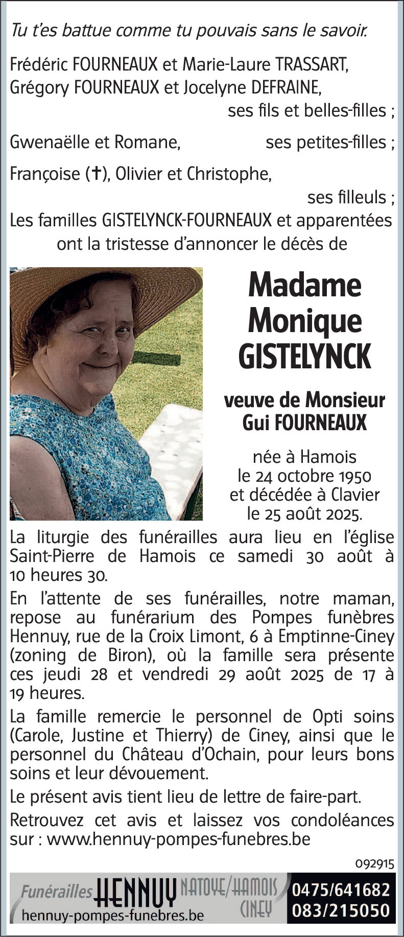 Monique GISTELYNCK