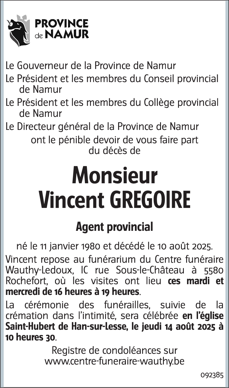 Vincent GREGOIRE