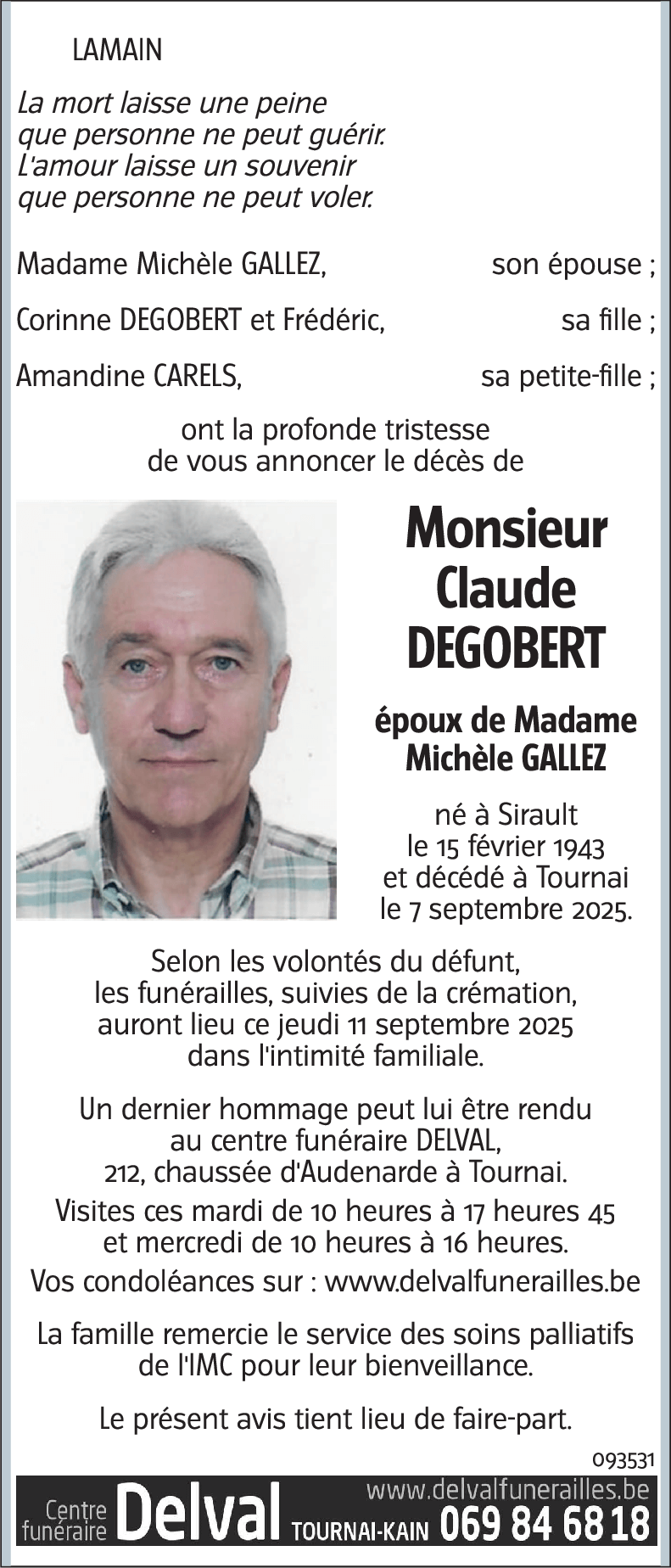 Claude DEGOBERT