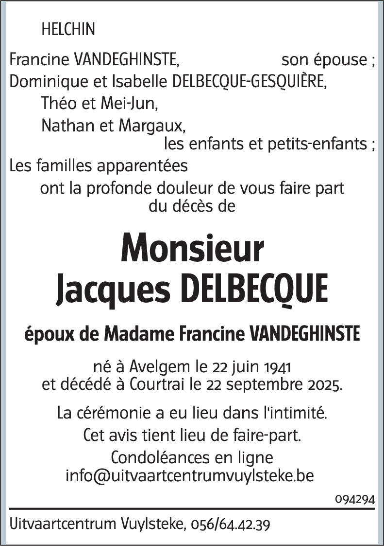 Jacques DELBECQUE