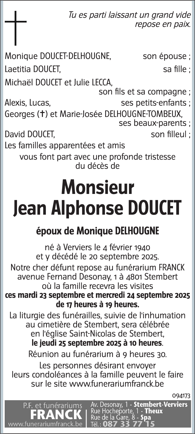 Jean Alphonse DOUCET