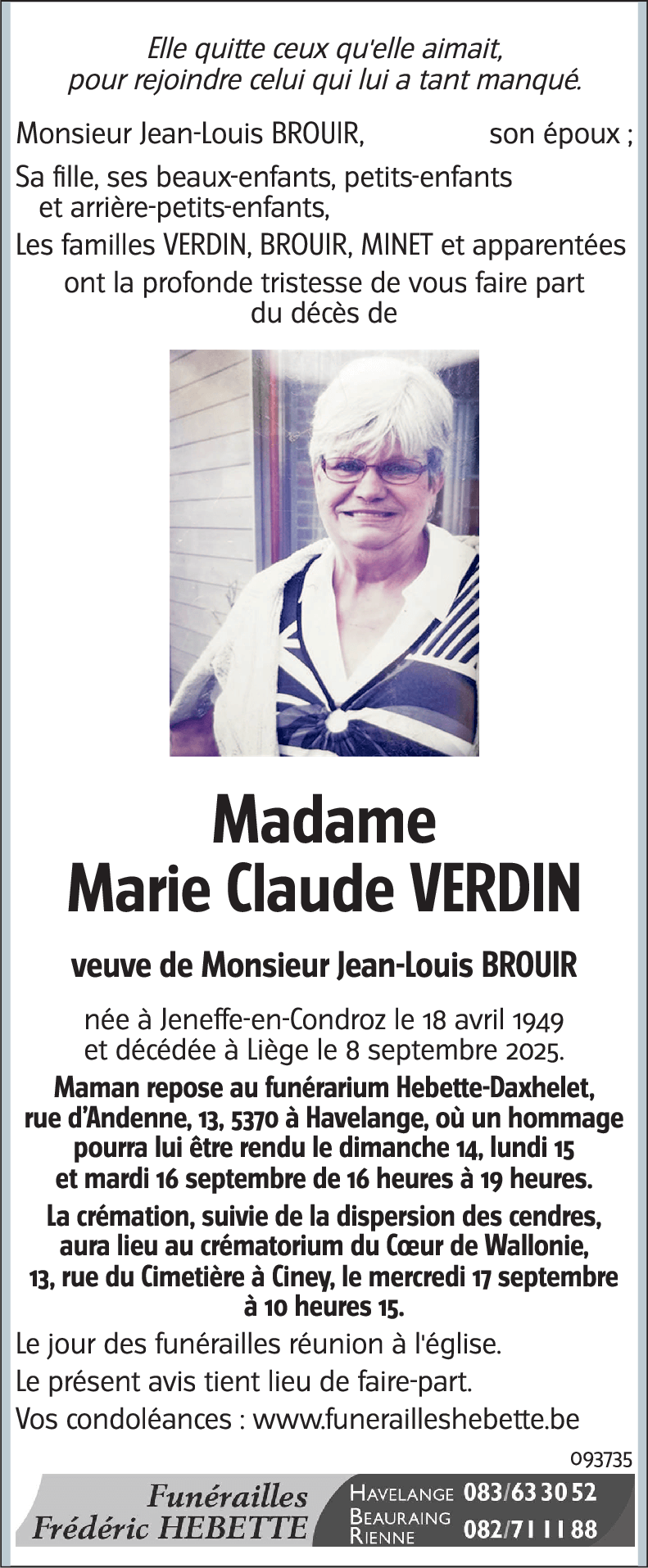 Marie Claude VERDIN