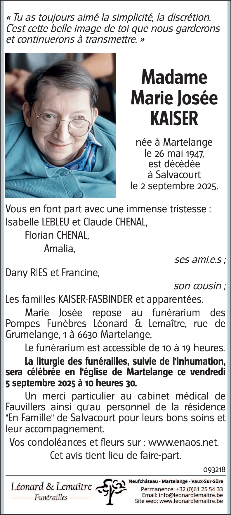 Marie Josée KAISER