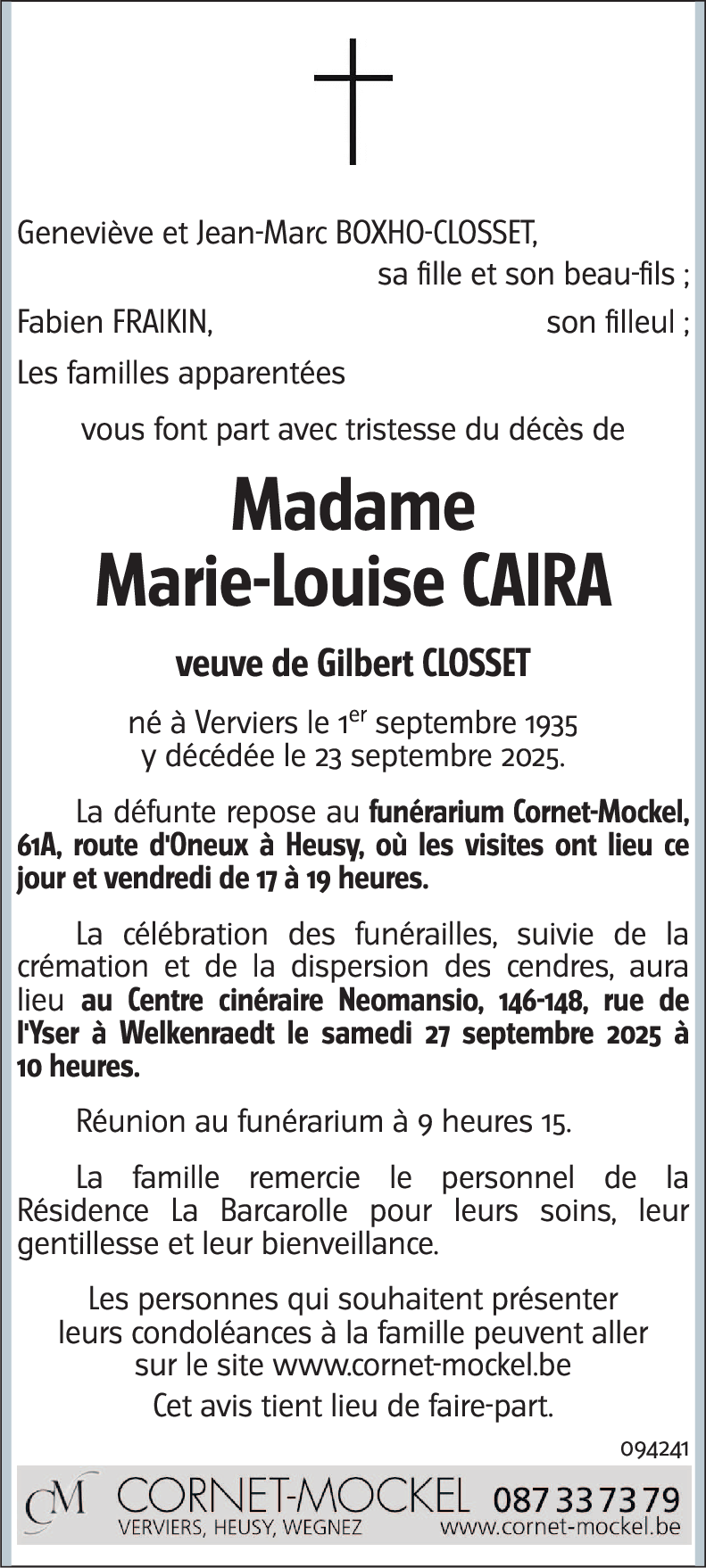 Marie-Louise CAIRA
