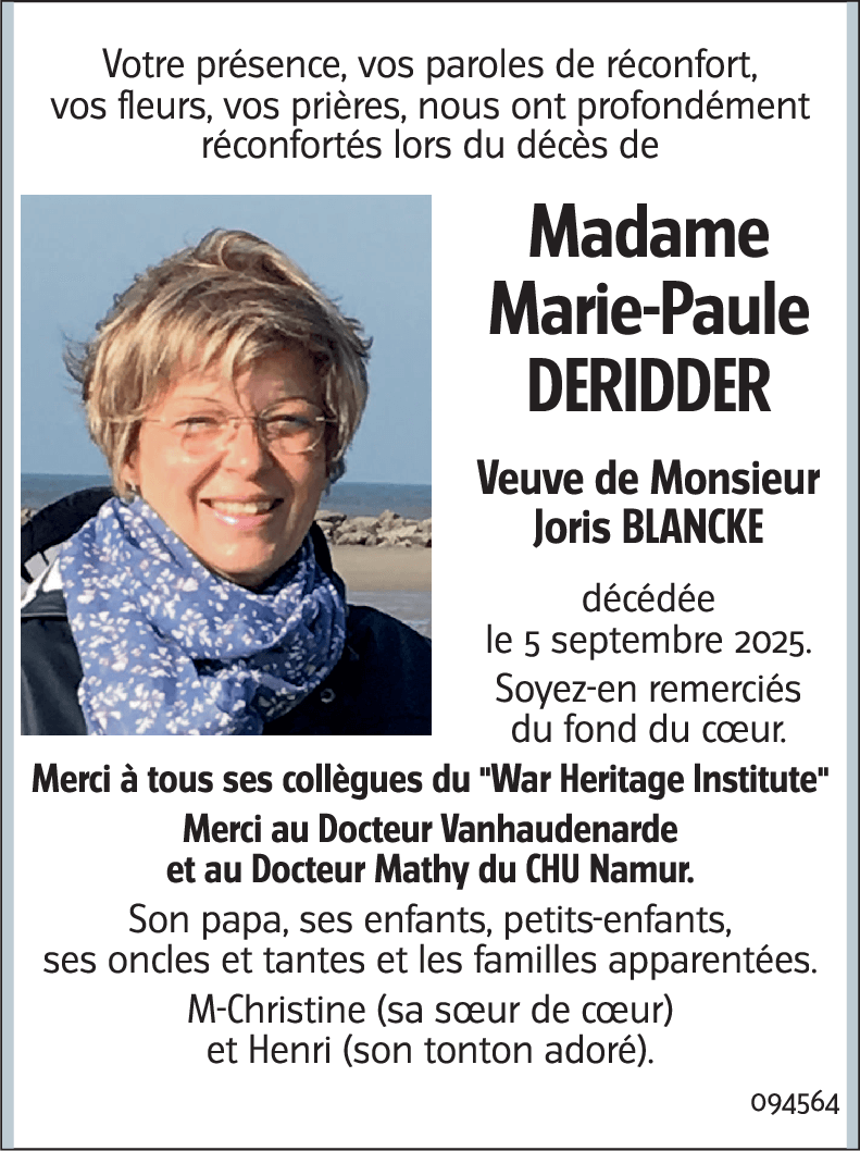 Marie-Paule DERIDDER