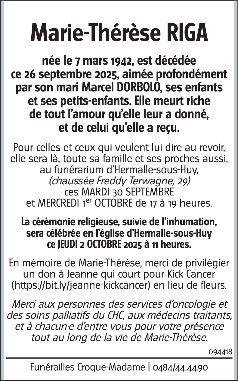 Marie-Thérèse RIGA