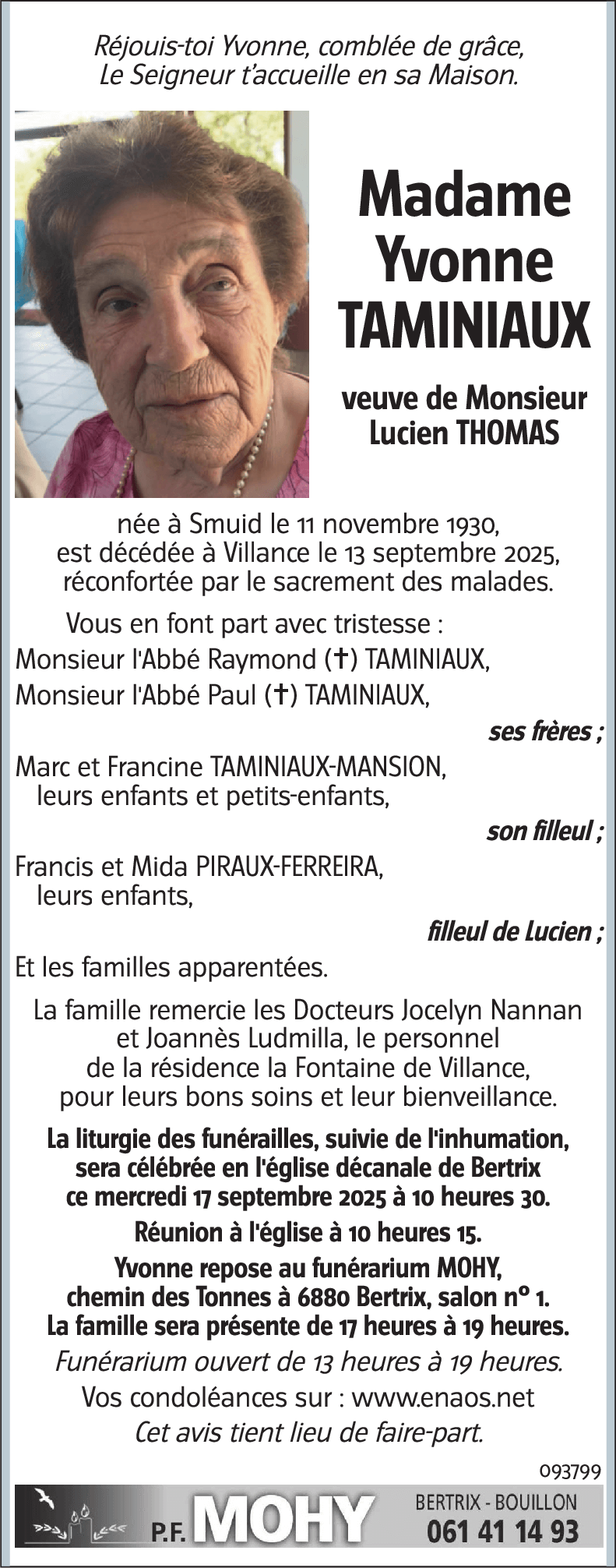 Yvonne TAMINAUX
