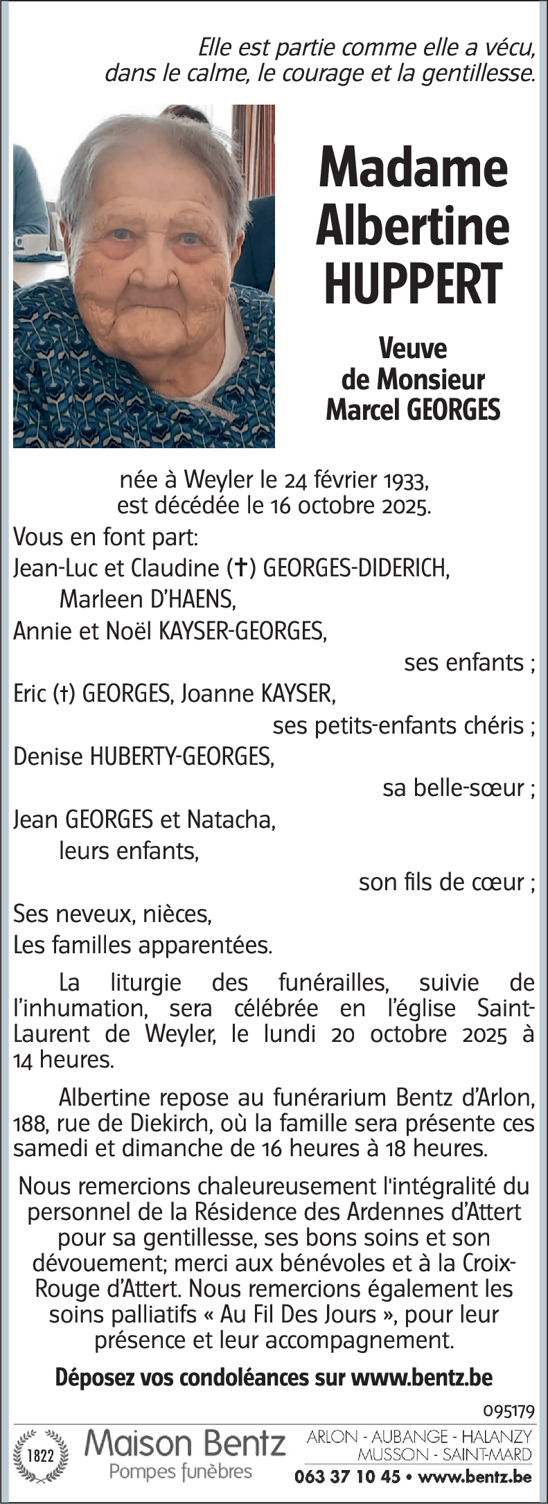Albertine HUPPERT