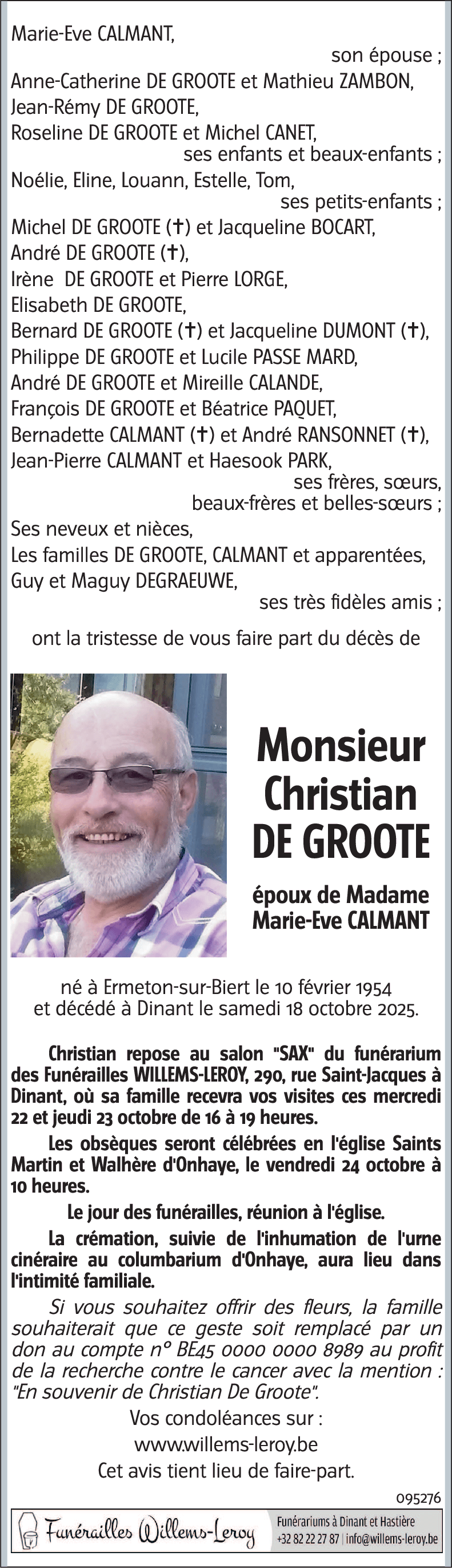 Christian DE GROOTE