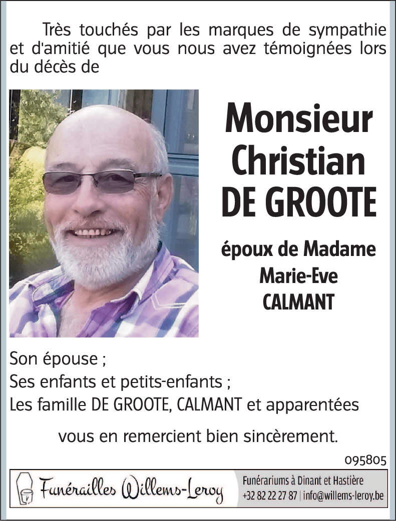 Christian DE GROOTE