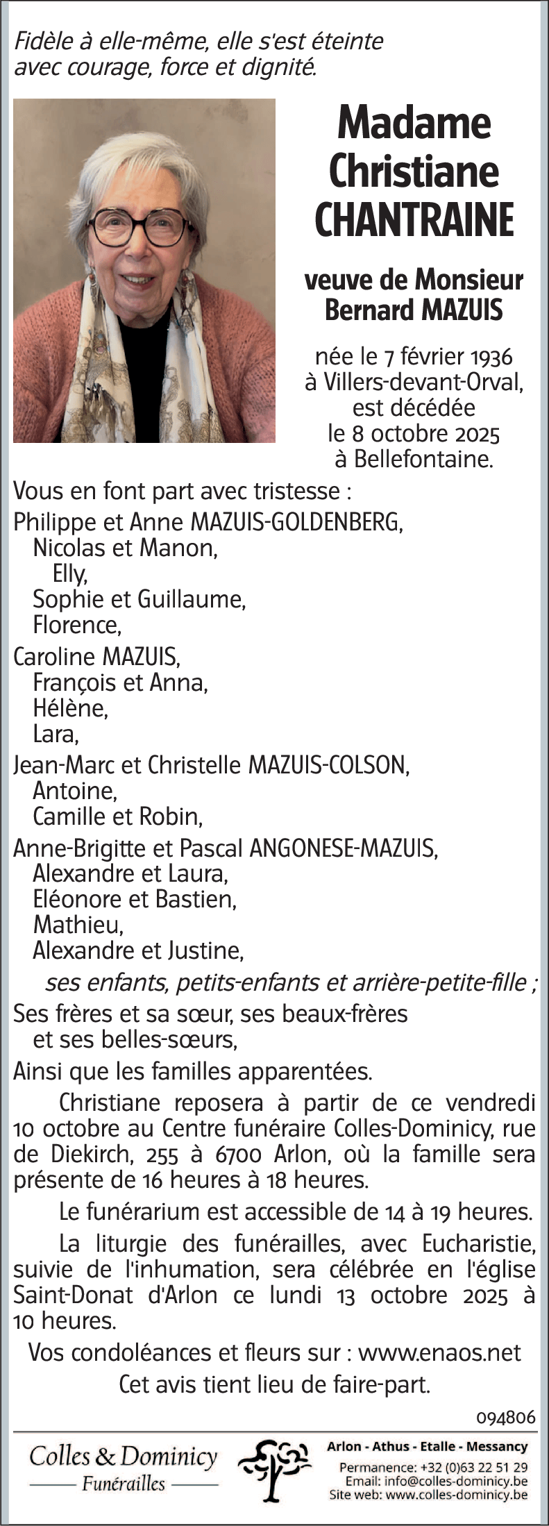 Christiane CHANTRAINE